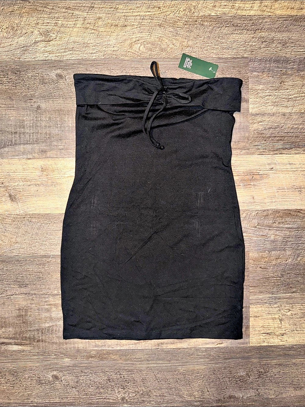 Wild Fable Foldover Tube Mini Dress Black XL NWT